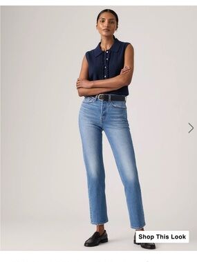 Levi Wedgie Straight Ankle Jeans